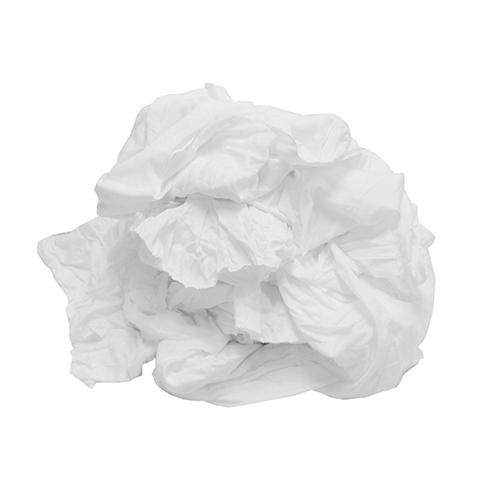 TaskBrand® T-Shirt Rag Towel 50 LB Knit White Bleached Unwashed 1/Each