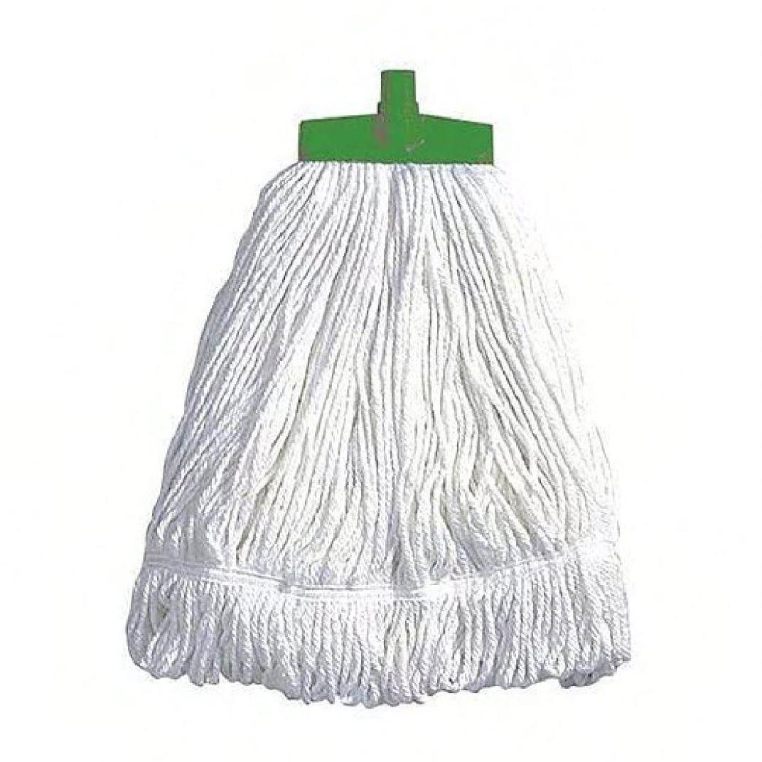 L24 Mop Head White Green Cotton Interchangeable 1/Each