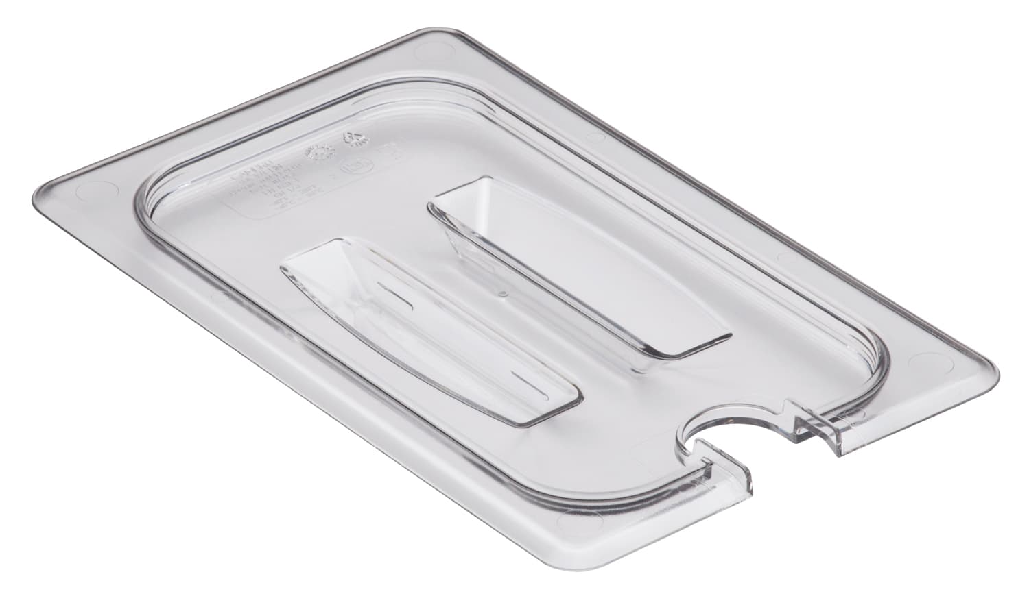 Camwear® Food Pan Cover 1/4 Notched With Handle 1/Each