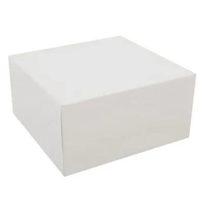 Easy Lock Bakery Box 9X9X4 IN SBS Paperboard White Square 250/Bundle