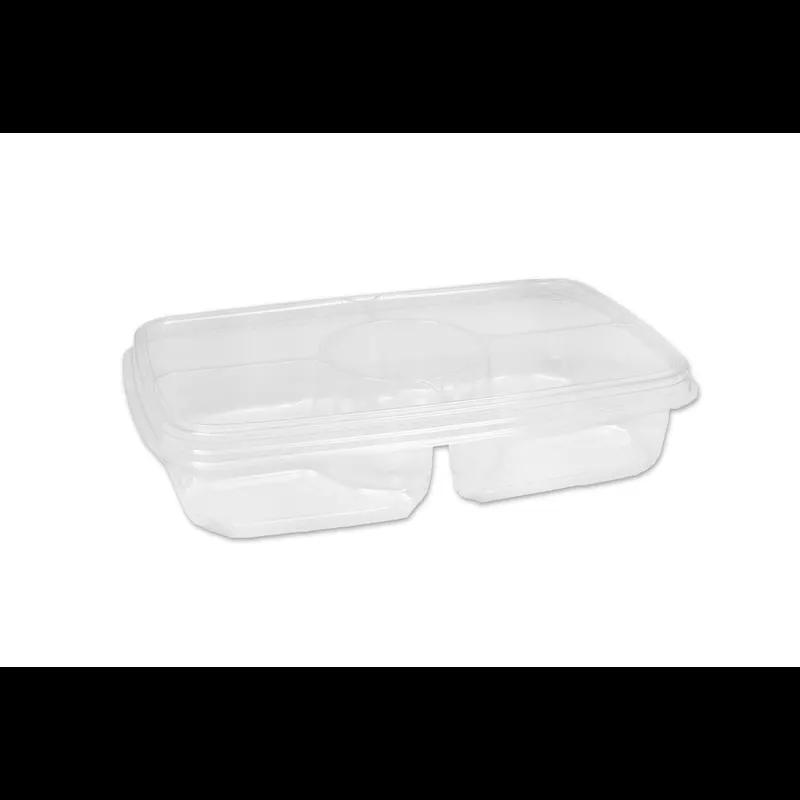 Take-Out Tray 11X7 IN 4 Compartment PET With Cup & Lid 100/Case