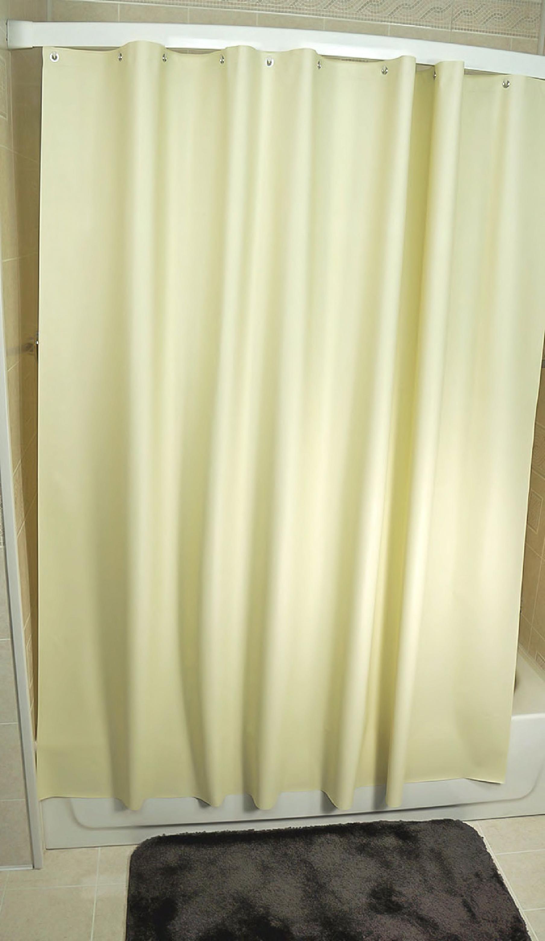 Vintaff Shower Curtain 72X82 IN Beige Vinyl 6GA With Metal Grommets 1/Each