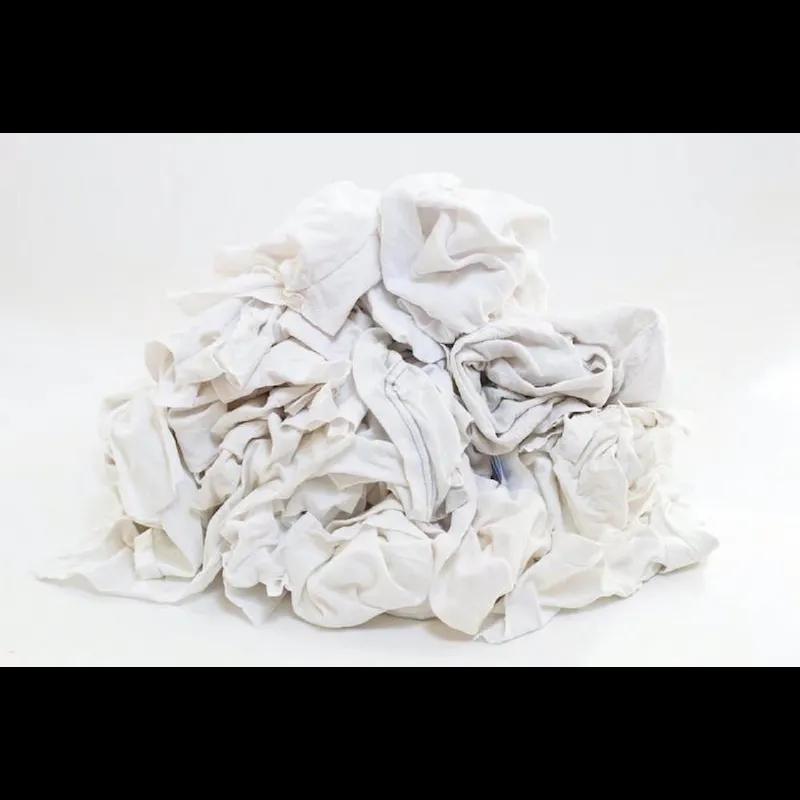 Wiping & Drying Knit Rag T-Shirt Rag 25 LB #25 Knit White 175/Case