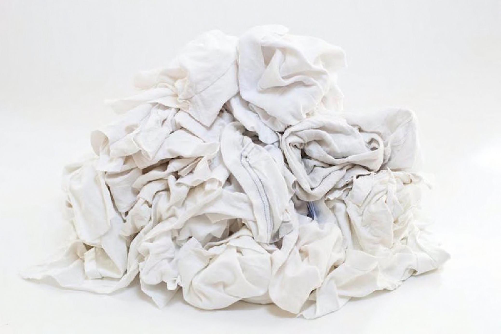 Wiping & Drying Knit Rag T-Shirt Rag 25 LB #25 Knit White 175/Case