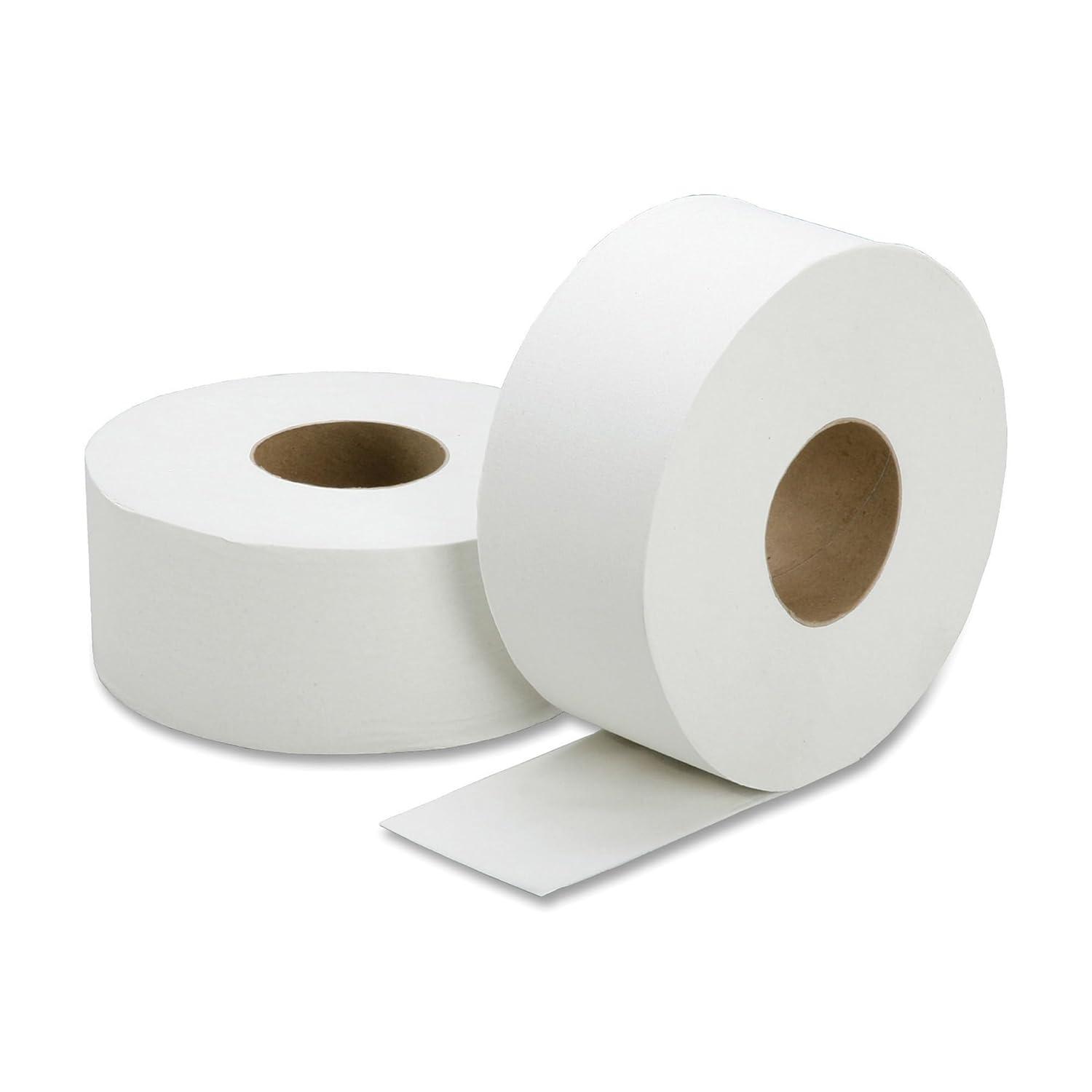 Toilet Paper & Tissue Roll 3.3IN X1000FT 2PLY White Jumbo Jr (JRT) 12/Case