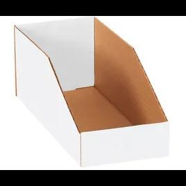 Bin Box 5X12X4.5 IN White Corrugated Cardboard 32ECT With Open Top Closure 50 Count/Bundle