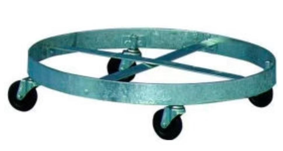 Drum & Pail Dolly 24 IN Galvanized Steel Heavy Duty 1/Each