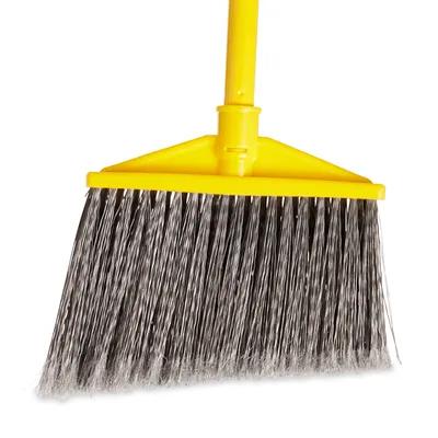 Multi-Purpose Broom 1.5X9.3X56 IN 56IN Yellow Gray Metal PP Vinyl Coated With 10.5IN Head Angled 1/Each