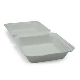 Victoria Bay Take-Out Container Hinged 8X8X3 IN Sugarcane White Square 200/Case