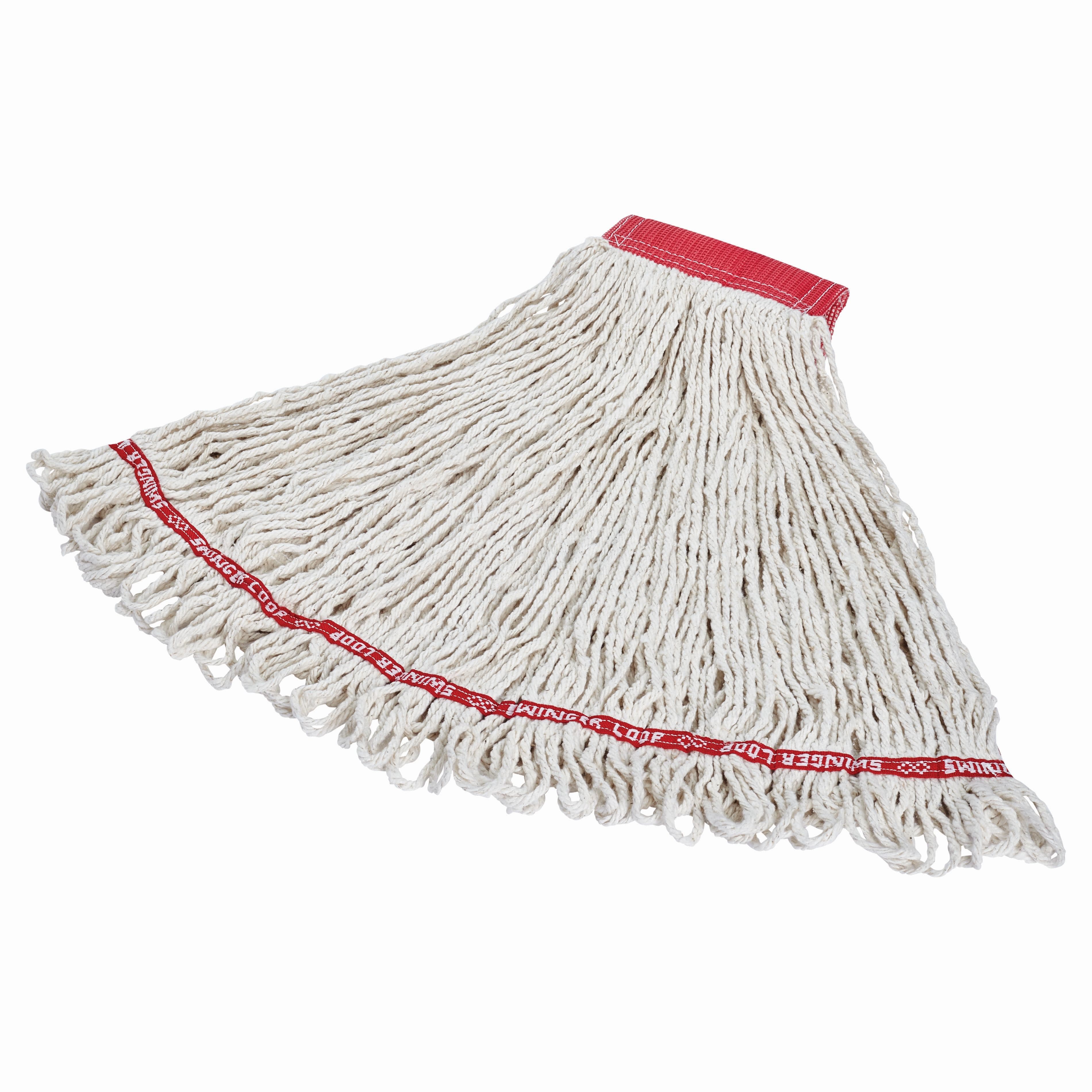 Swinger Loop® Mop Large (LG) 24 OZ White Cotton Synthetic Blend Loop End 5IN Headband 6/Case