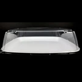 Serving Tray Base & Lid Combo 12X12 IN PP PET White Clear Square Anti-Fog 25/Case