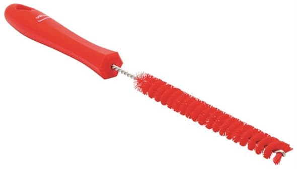 Vikan® Tube Brush 12.2X0.9X0.9 IN PP Polyester Stainless Steel Red Stiff Bristles 1/Each