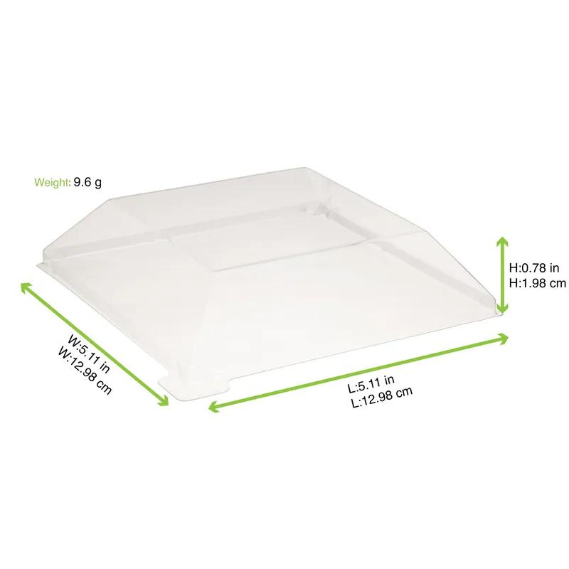 Samurai Lid 5.11X5.11X0.78 IN PET Clear For Plate Freezer Safe 100 Count/Pack 1 Packs/Case 100 Count/Case