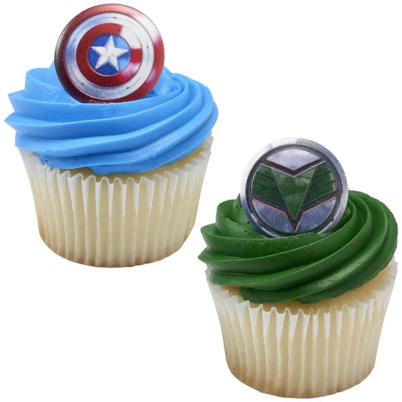 Cake & Cupcake Topper Ring 1.4X1.4X0.75 IN Captain America 144/Bag