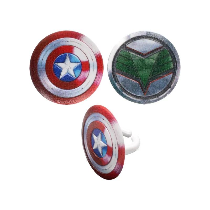 Cake & Cupcake Topper Ring 1.4X1.4X0.75 IN Captain America 144/Bag
