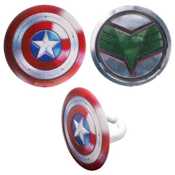 Cake & Cupcake Topper Ring 1.4X1.4X0.75 IN Captain America 144/Bag