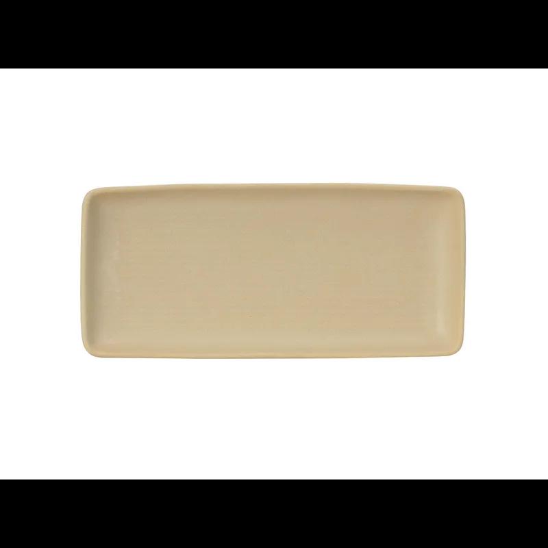 TuxTrendz Zion Tray 10.875X5X1 IN China Matte Beige Rectangle Fully Vitrified Embossed 12/Case