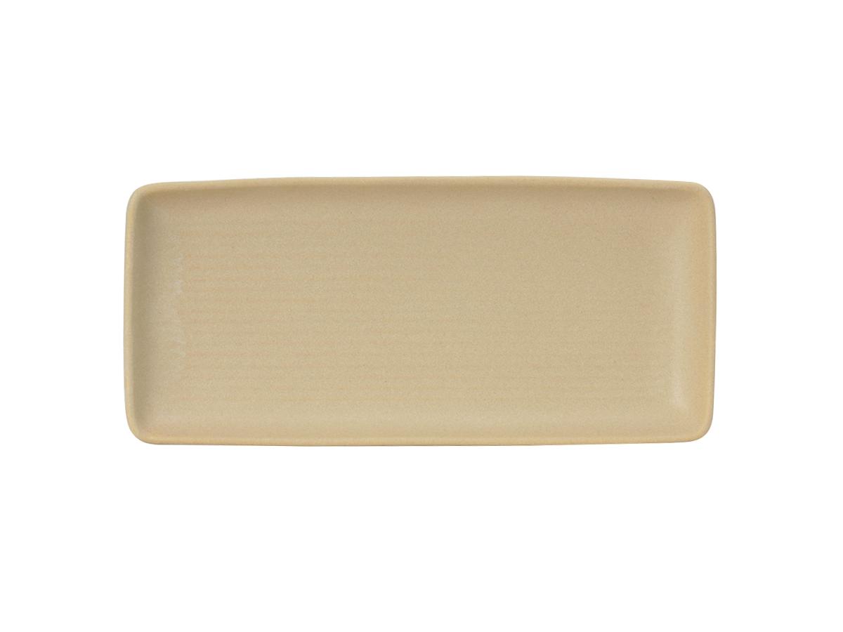TuxTrendz Zion Tray 10.875X5X1 IN China Matte Beige Rectangle Fully Vitrified Embossed 12/Case