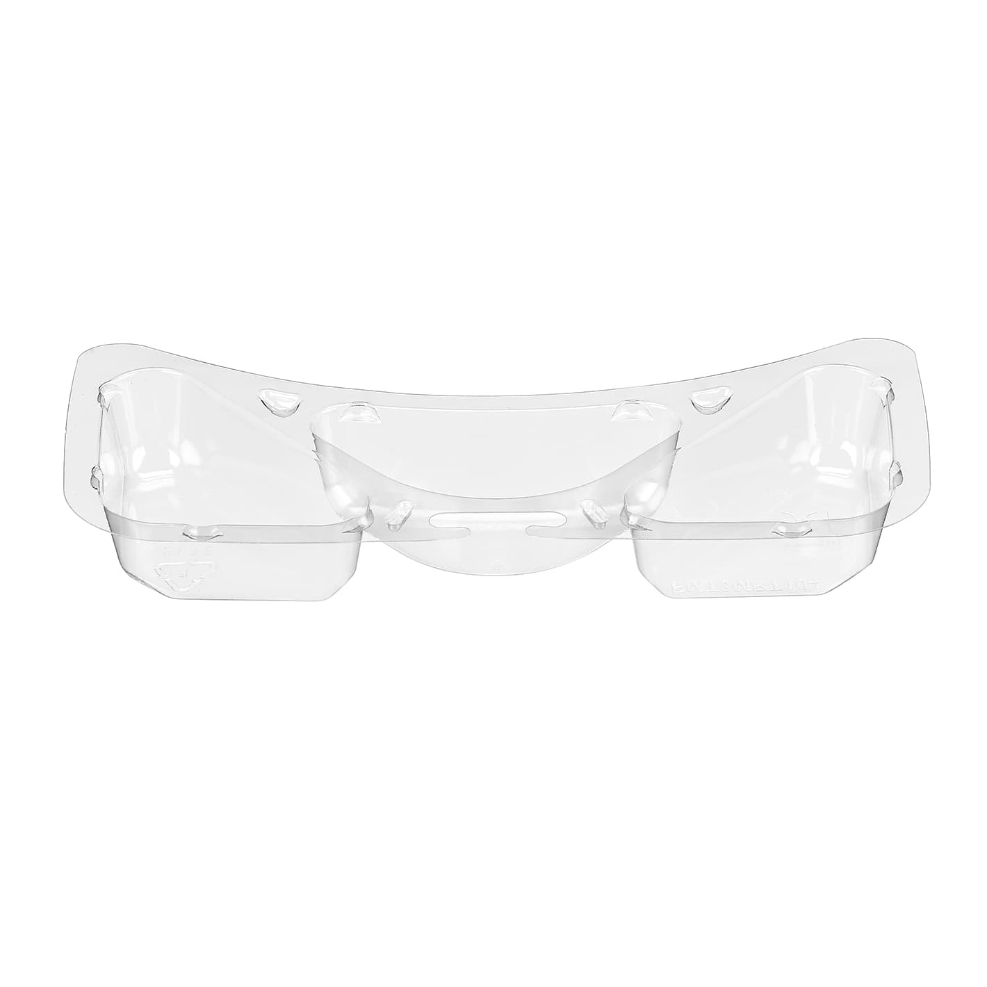 Safe-T-Fresh® Insert 6.5625X3.125X0.8125 IN 3 Compartment RPET Clear Rectangle Flip & Mix 360/Case