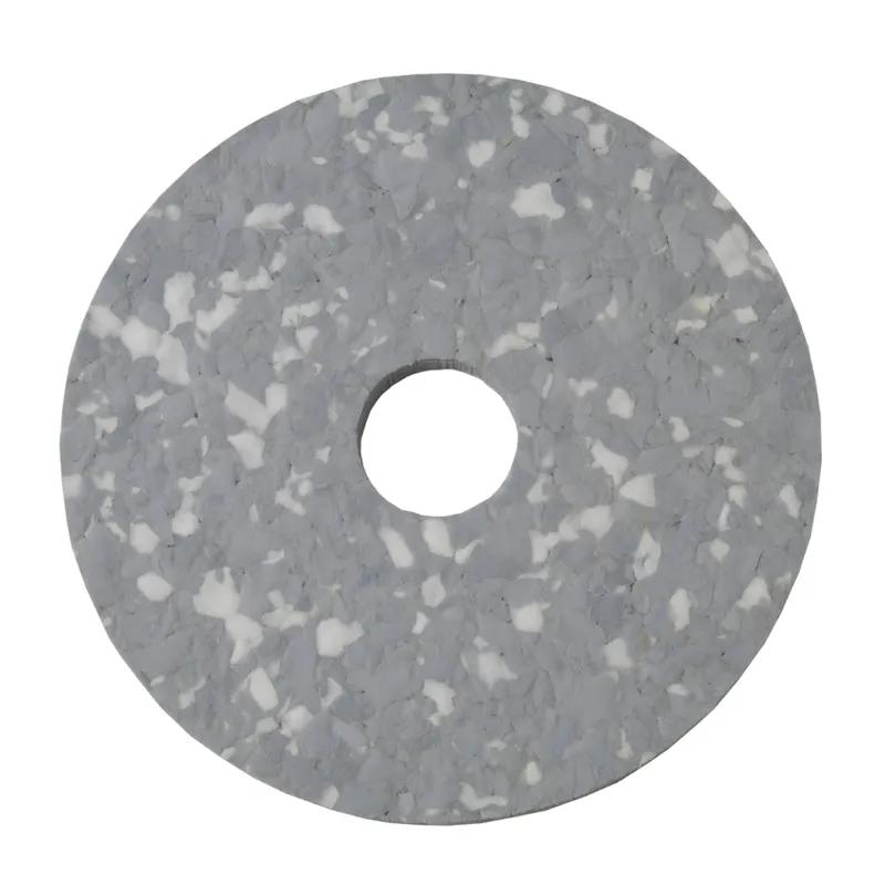 3M™ F-MELAMIN-508 Burnishing Pad 20X1 IN Gray White Melamine 150-400 RPM Center Hole 5/Case
