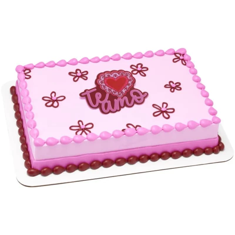 Cake Topper 3.85X3.4X0.15 IN Te Amo Layon 12/Bag