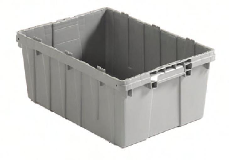 Storage Tote 21X15X9 IN Gray With Closed Lid 1/Each