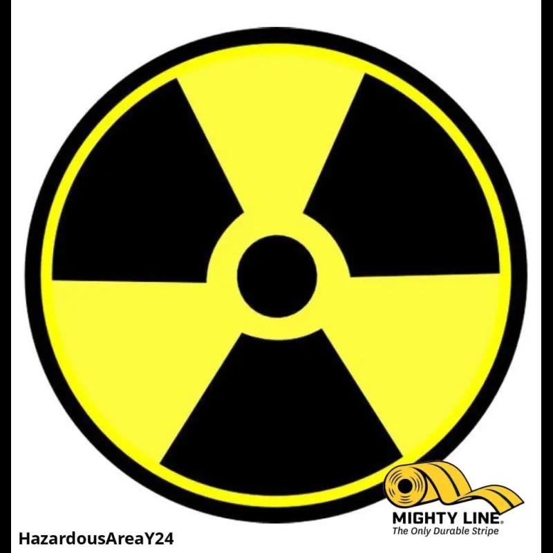 Hazardous Material Floor Sign Round 1/Each