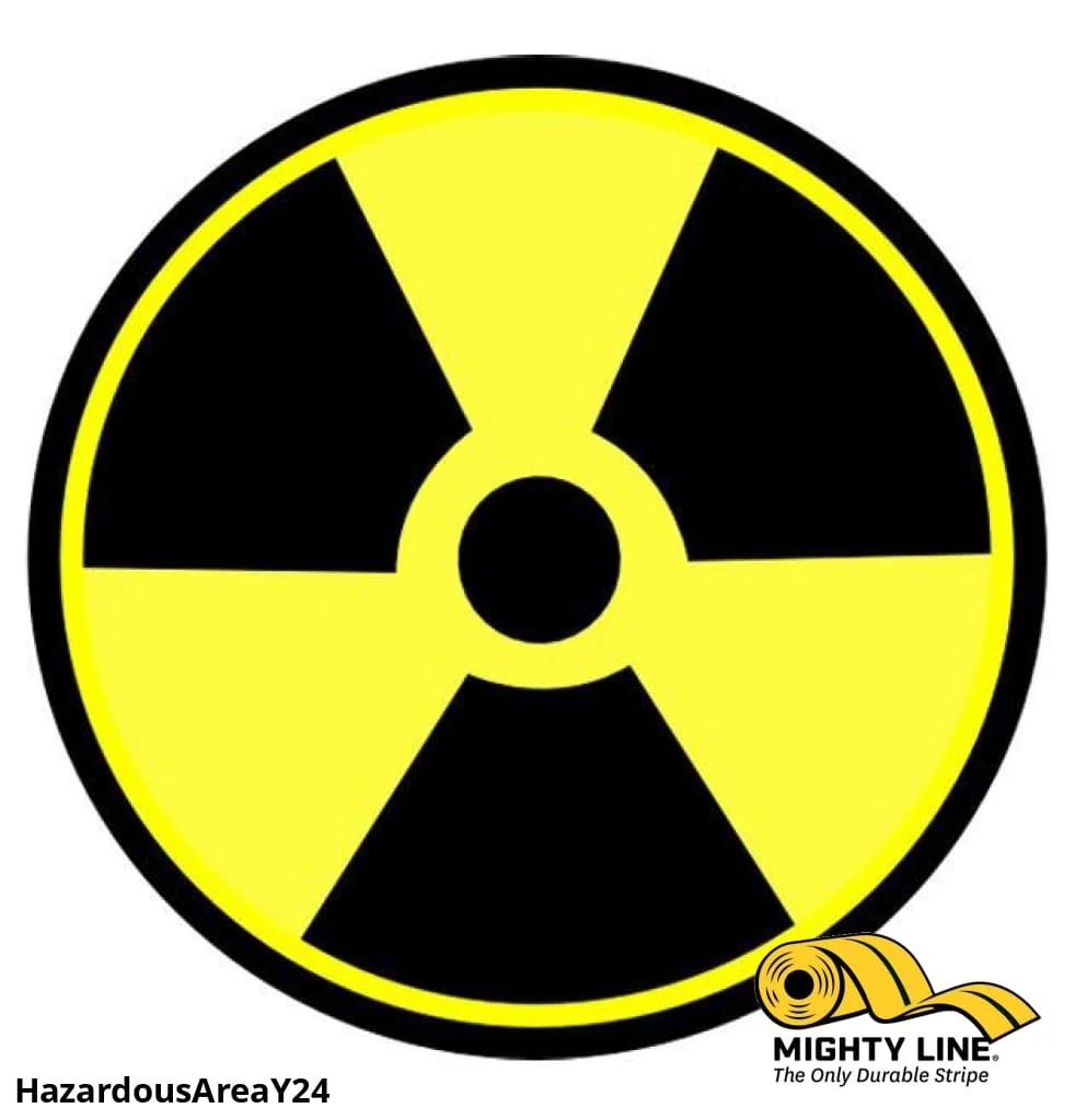 Hazardous Material Floor Sign Round 1/Each