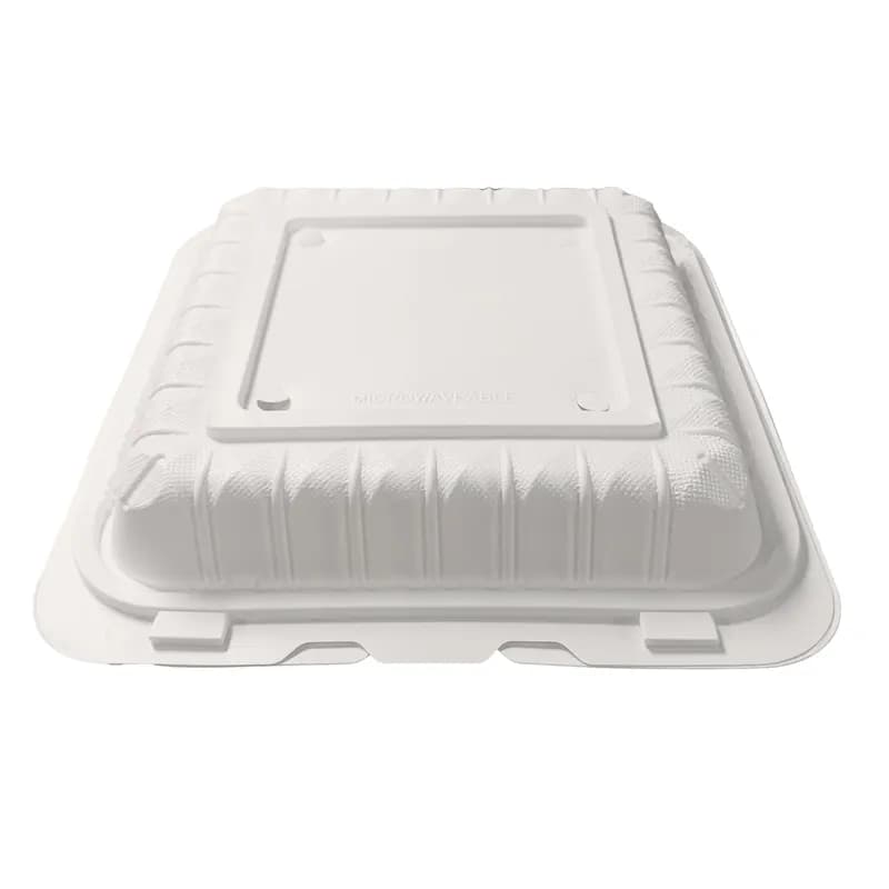 Take-Out Container Hinged 9X9 IN MFPP White 150/Case