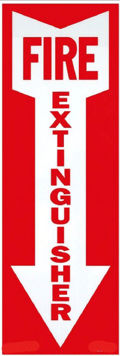 Fire Extinguisher Locator Sign 4X12 IN Vinyl Coated Metal Standard 1/Each