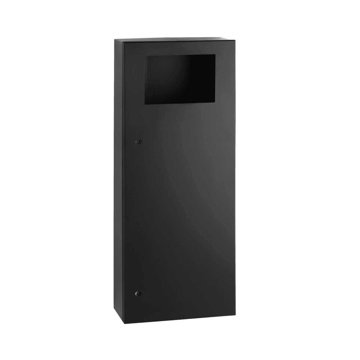 TrimLineSeries™ Trash Can Matte Black Powder Coated Metal Stainless Steel Flush Lock 1/Each