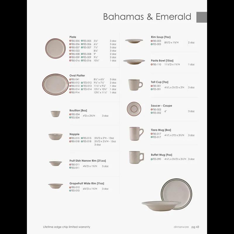 Bahamas Plate 10.5 IN China Eggshell Brown Round Narrow Rim Speckled Fully Vitrified 12/Case