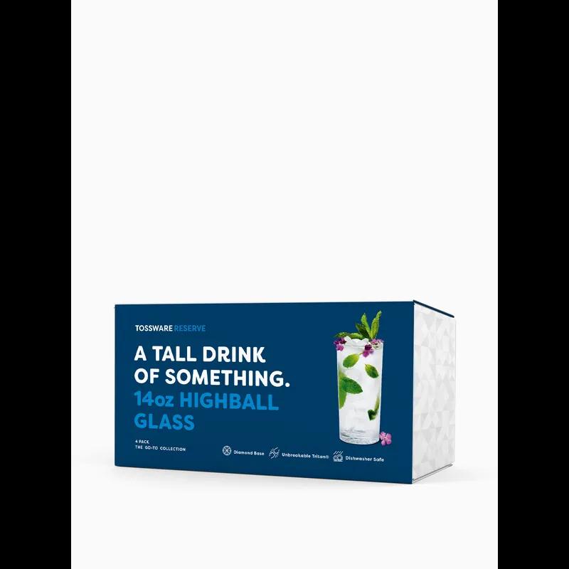 RESERVE Highball Tritan™ Beverage Glass 14 OZ Copolyester Clear Dishwasher Safe 24/Case
