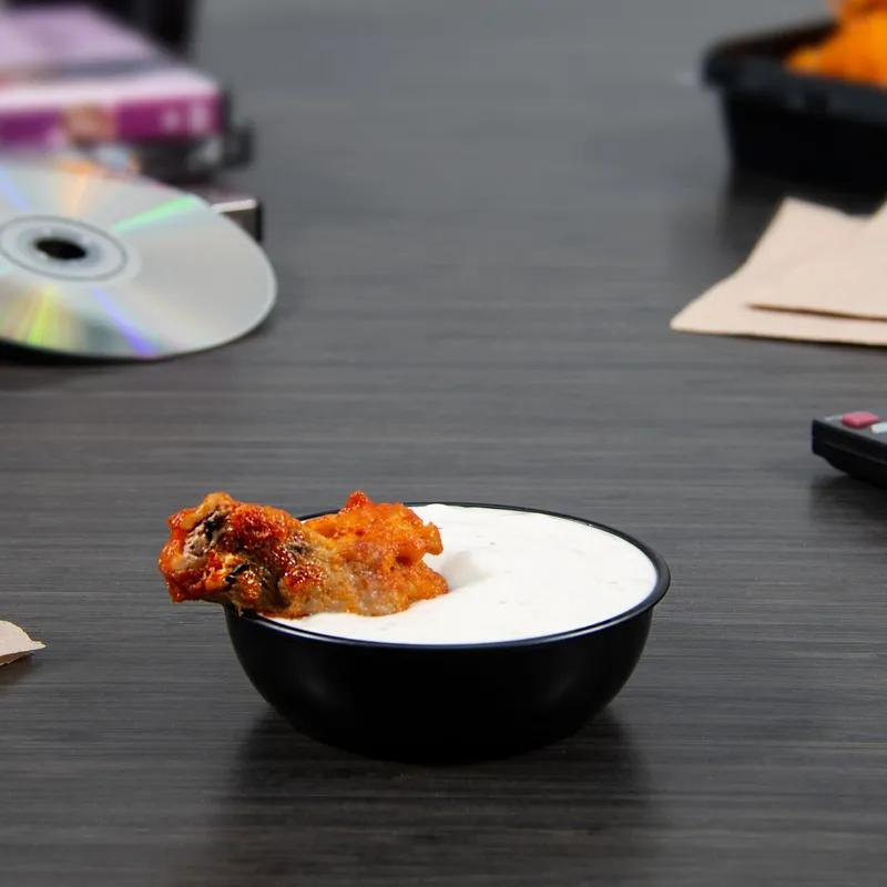 Solo® Sauces, Sides, & Sweets™ Souffle & Portion Cup 5.5 OZ PS Black Round 250 Count/Pack 10 Packs/Case 2500 Count/Case