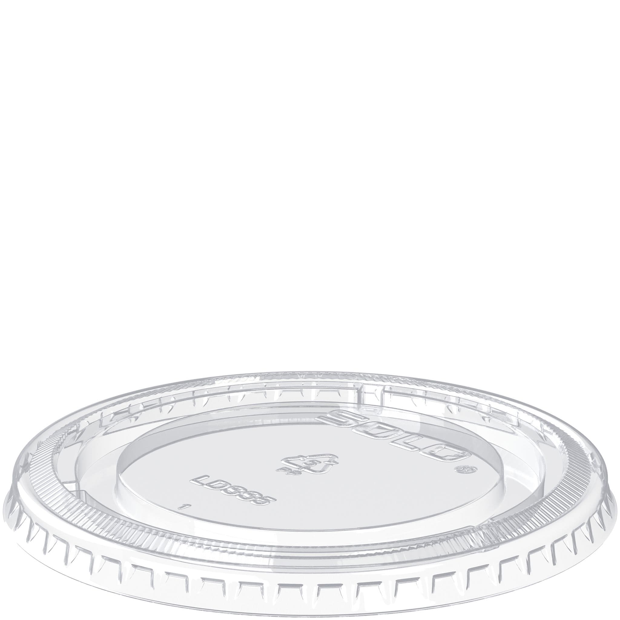 Solo® Sauces, Sides, & Sweets™ Lid Flat 4.0155X0.34 IN 1 Compartment PP Clear For 5.5 OZ Souffle & Portion Cup 100 Count/Pack 10 Packs/Case