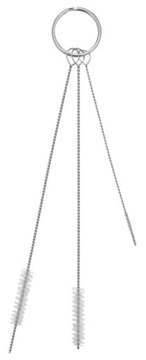 Vikan® Cleaning Set With 3 Brushes 5.9X0X0 IN Polyester Stainless Steel White Soft Bristles 1/Each