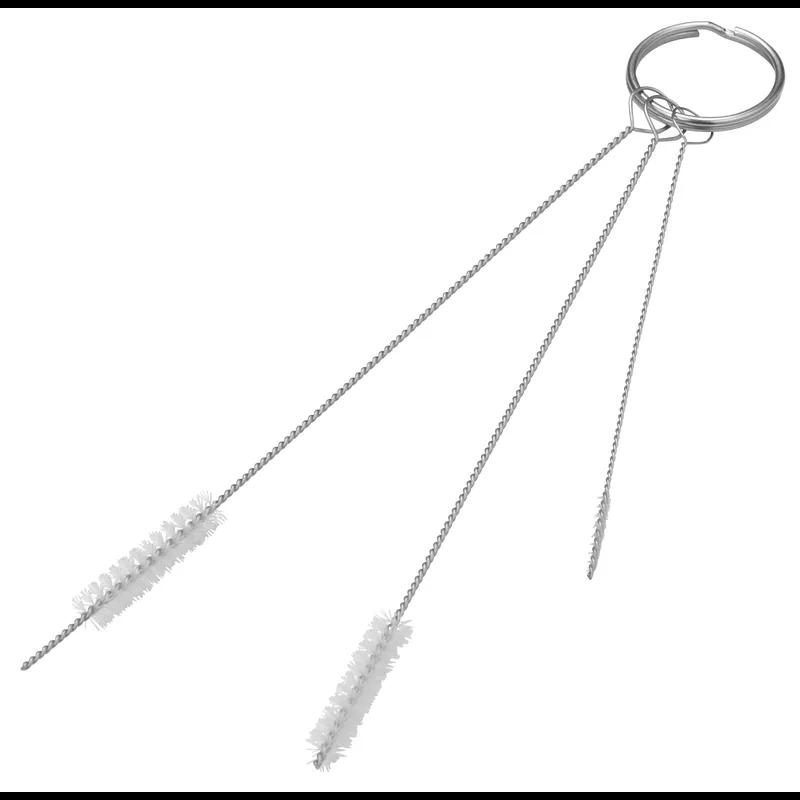 Vikan® Cleaning Set With 3 Brushes 5.9X0X0 IN Polyester Stainless Steel White Soft Bristles 1/Each