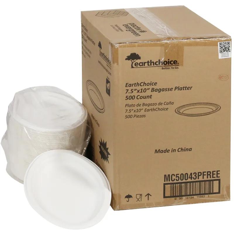 Take-Out Tray 7.5X10X1 IN Molded Fiber White 500/Case