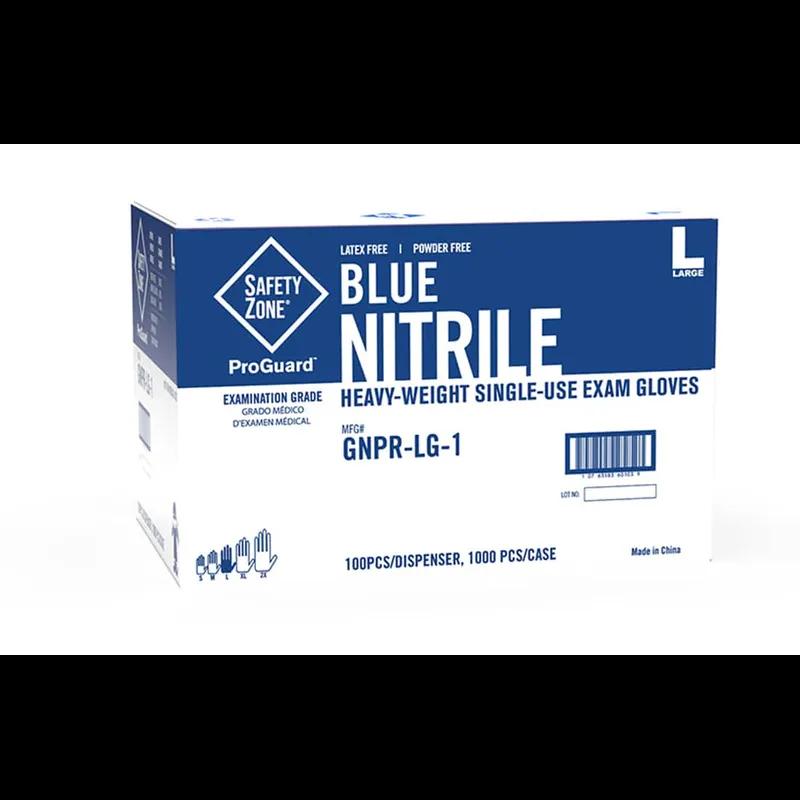 Safety Zone® Non-Medical Gloves Medium (MED) Blue 6MIL Nitrile Powder-Free 100 Count/Box 10 Box/Case 1000 Count/Case