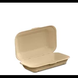 Take-Out Container Hinged 6X9 IN Plant Fiber 300/Case