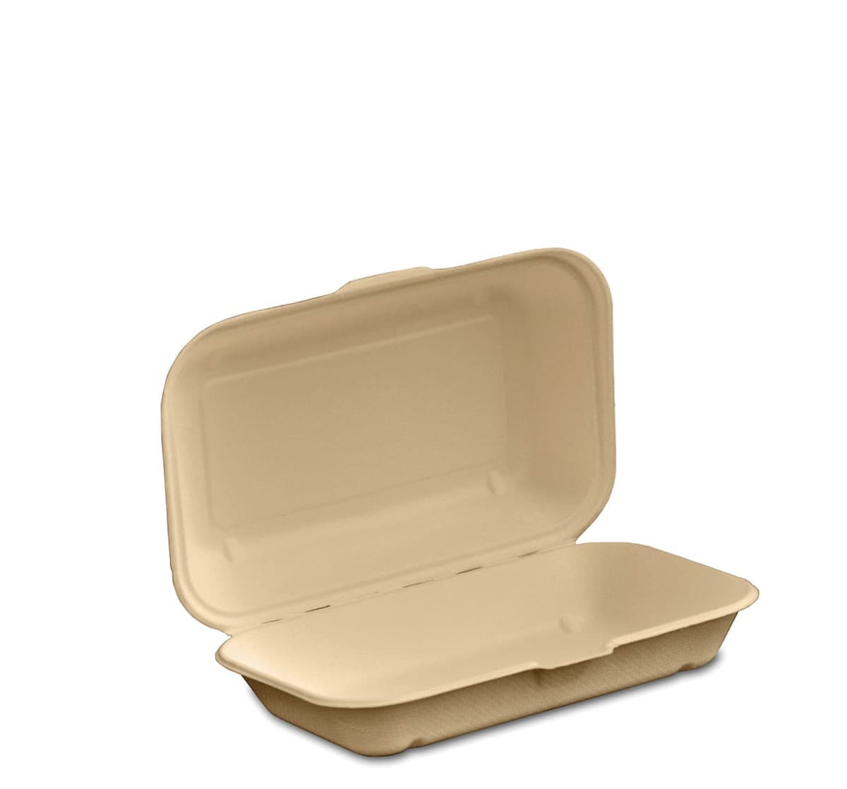 Take-Out Container Hinged 6X9 IN Plant Fiber 300/Case