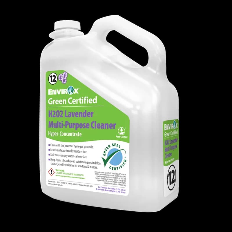 Green Certified H2O2 Lavender Cleaner 1 GAL Neutral Hyper-Concentrate Multi-Purpose 2/Case