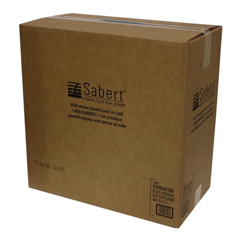 Hoagie & Sub Take-Out Container Base Medium (MED) 9.5X4.5X0.8 IN PET Black Rectangle 300/Case