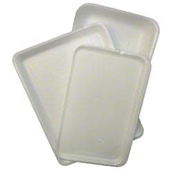 10K Meat Tray 10.75X5.75X2 IN 1 Compartment Polystyrene Foam Deep White Rectangle 250/Case