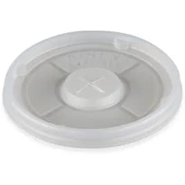 Dinex® Lid Flat PS Translucent For 9-16 OZ Cup With Hole 1000/Case