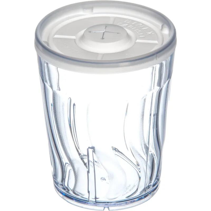 Dinex® Lid Flat PS Translucent For 9-16 OZ Cup With Hole 1000/Case