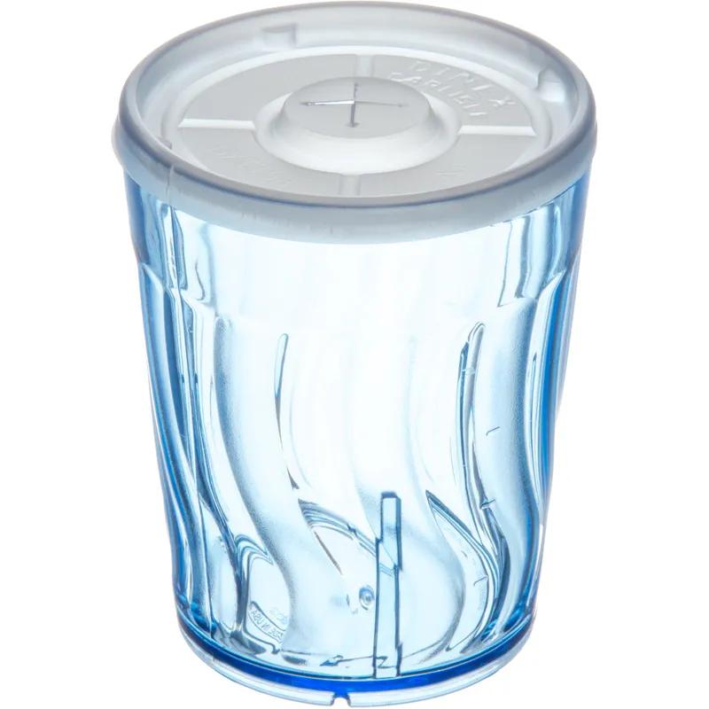 Dinex® Lid Flat PS Translucent For 9-16 OZ Cup With Hole 1000/Case