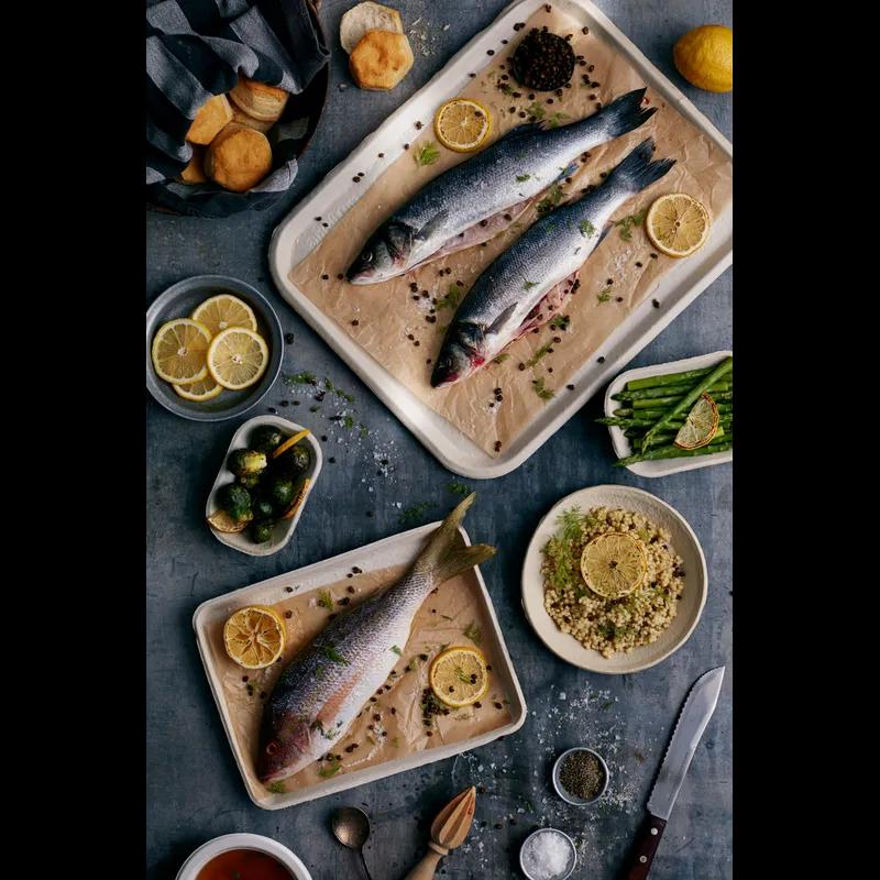 Cafeteria & School Lunch Tray Base 14X18X1 IN Molded Fiber Natural Rectangle 100/Case