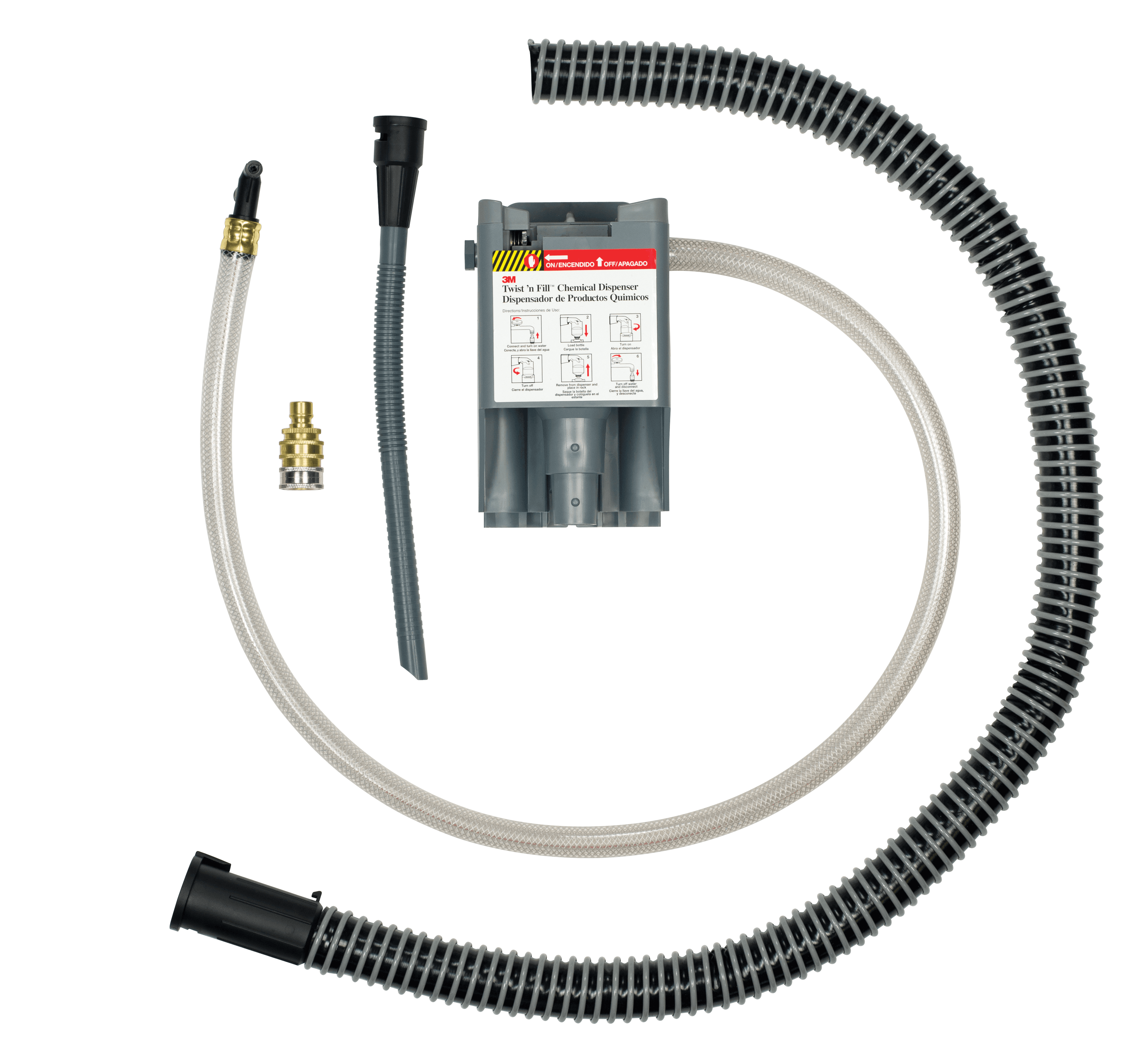 3M™ Twist 'n Fill™ Dispenser Gray Wall Mount With Gray Cap With Pressure-Relief Fitting 1/Each