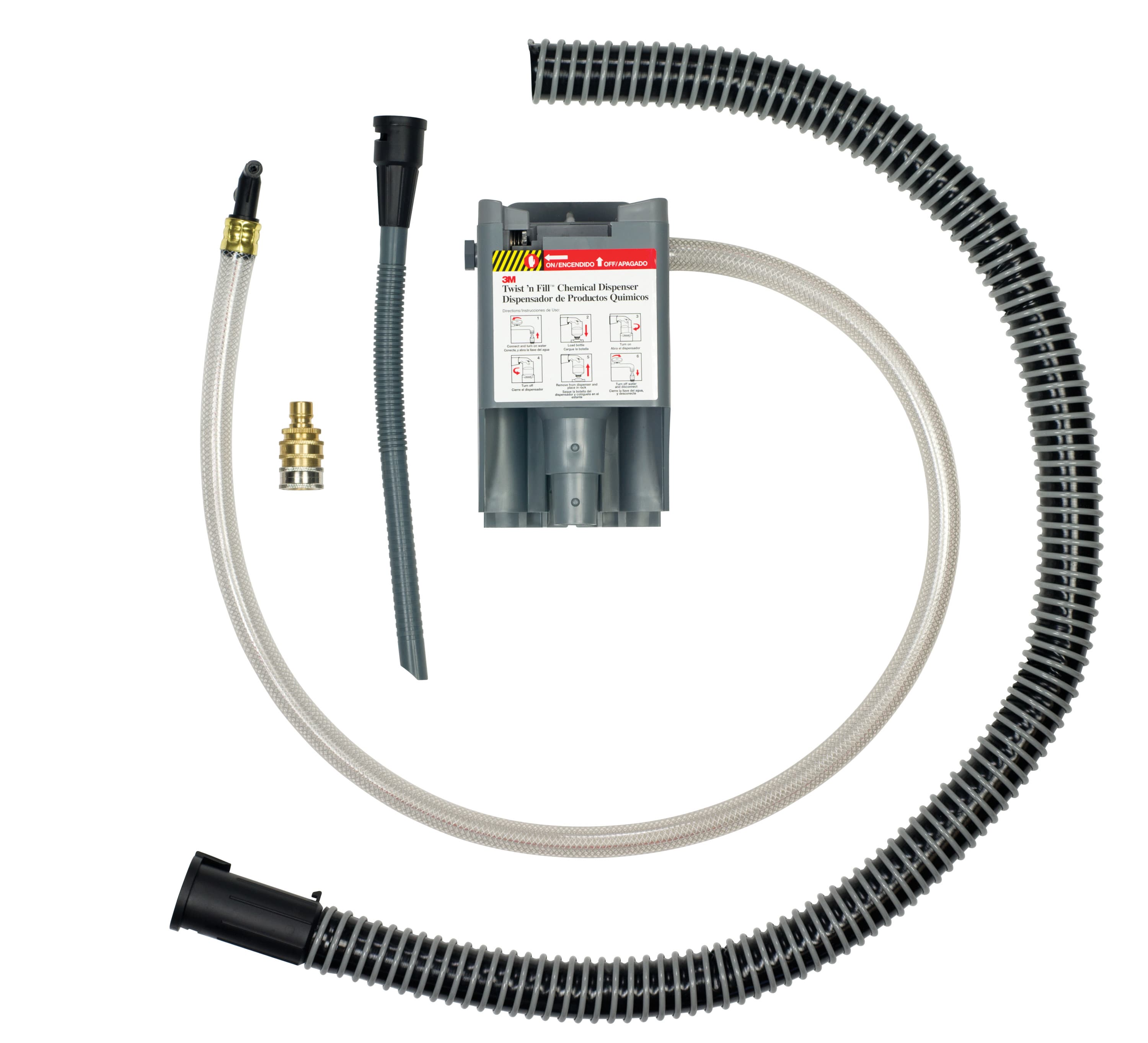 3M™ Twist 'n Fill™ Dispenser Gray Wall Mount With Gray Cap With Pressure-Relief Fitting 1/Each